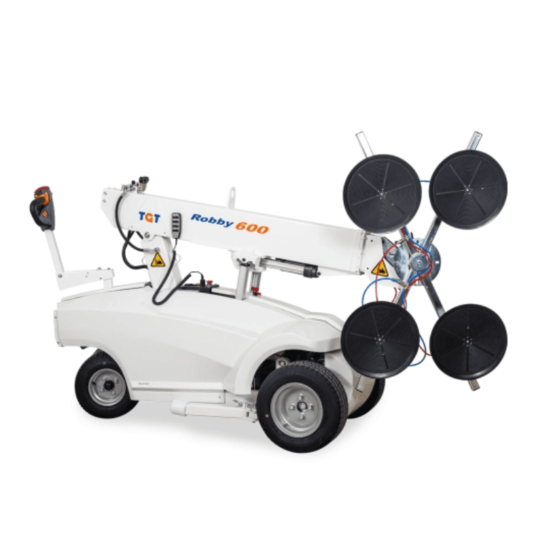 Robby 600 glasrobot voor glasplaatsing op de bouwplaats