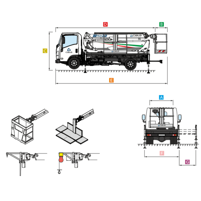 Technische tekening Cela DT Truck 22