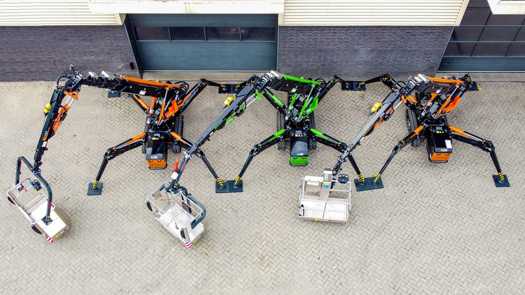 Mini crane with work platform
