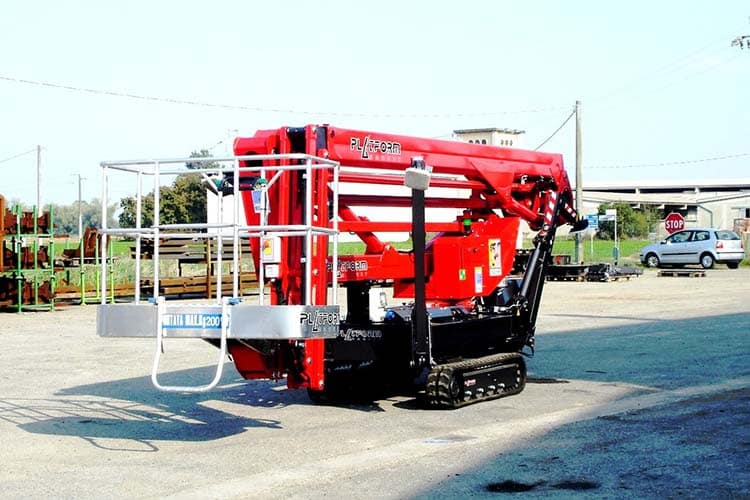 Versatile spider crawler aerial platform with fly jib