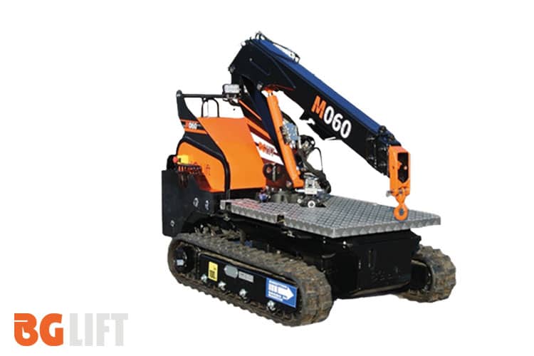 BG Lift M060 hijswerk BG Lift M060 compacte kraan voor het nauwkeurig plaatsen van zware materialen
